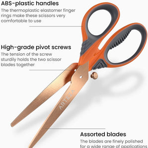 Craft scissors in titanium 3 pieces