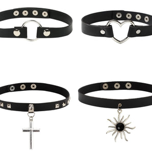 Läderhalsband choker