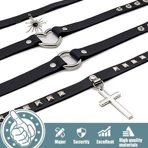 Läderhalsband choker
