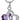 Hjärta lila kristall (Sterlingsilver) 925