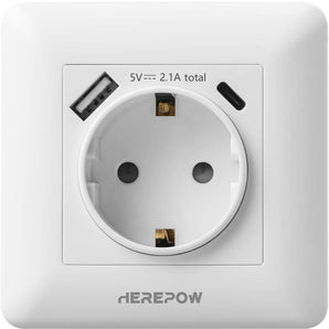 Wall outlet with USB