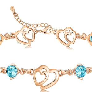 Armband 925 Silver med 5A Sparkle Zirkon (turkos)