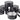 Storage jars in black aluminum 12 pcs