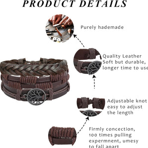 Läderarmband för män