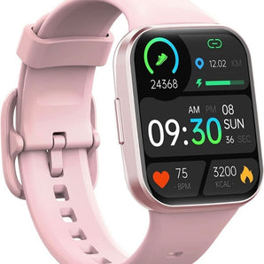 Smart Watch Fitness Nerunsa (Svart & Rosa)
