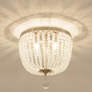 Kristalltaklampa med 3 ljuskällor