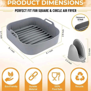 Airfryer silicone mold + oven gloves