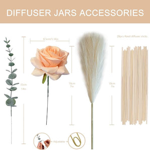 Prydnadsflaskor/diffuser 3-pack