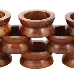 Wooden serving rings 12 pcs 3.8 cm