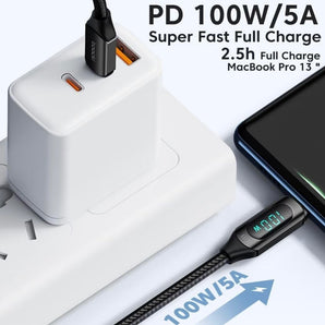 USB-C kabel 1m 100W 5A