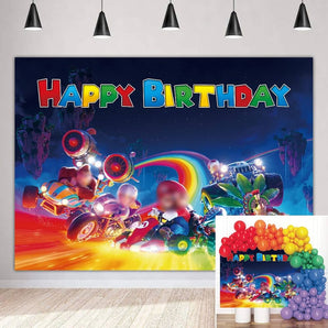 Super Mario Brothers Backdrop (Happy Birthday)