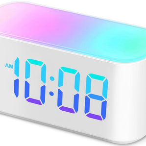 Digital alarm clock with night light