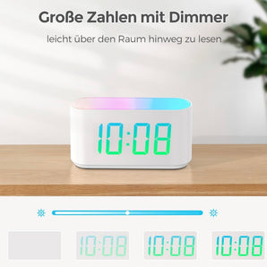 Digital alarm clock with night light