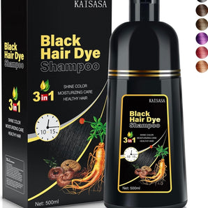 3 i 1 svart hårfärgningsschampo för grå täckning (500 ml) 160 SEK