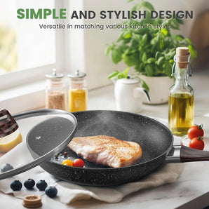 Stekpanna 28 cm stor svart med non-stick beläggning