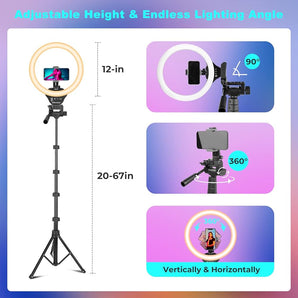 Ringlampa RGB justerbar