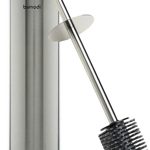 Toilet brush and holder in stainless steel &amp; silicone