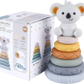 Stapelringar med Koala 7-set (Montessori)